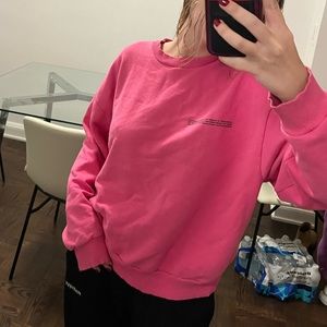 Pangaia hot pink crew neck